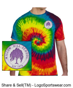 Willow Hill Tie-Dye Embroidered t-shirt Design Zoom